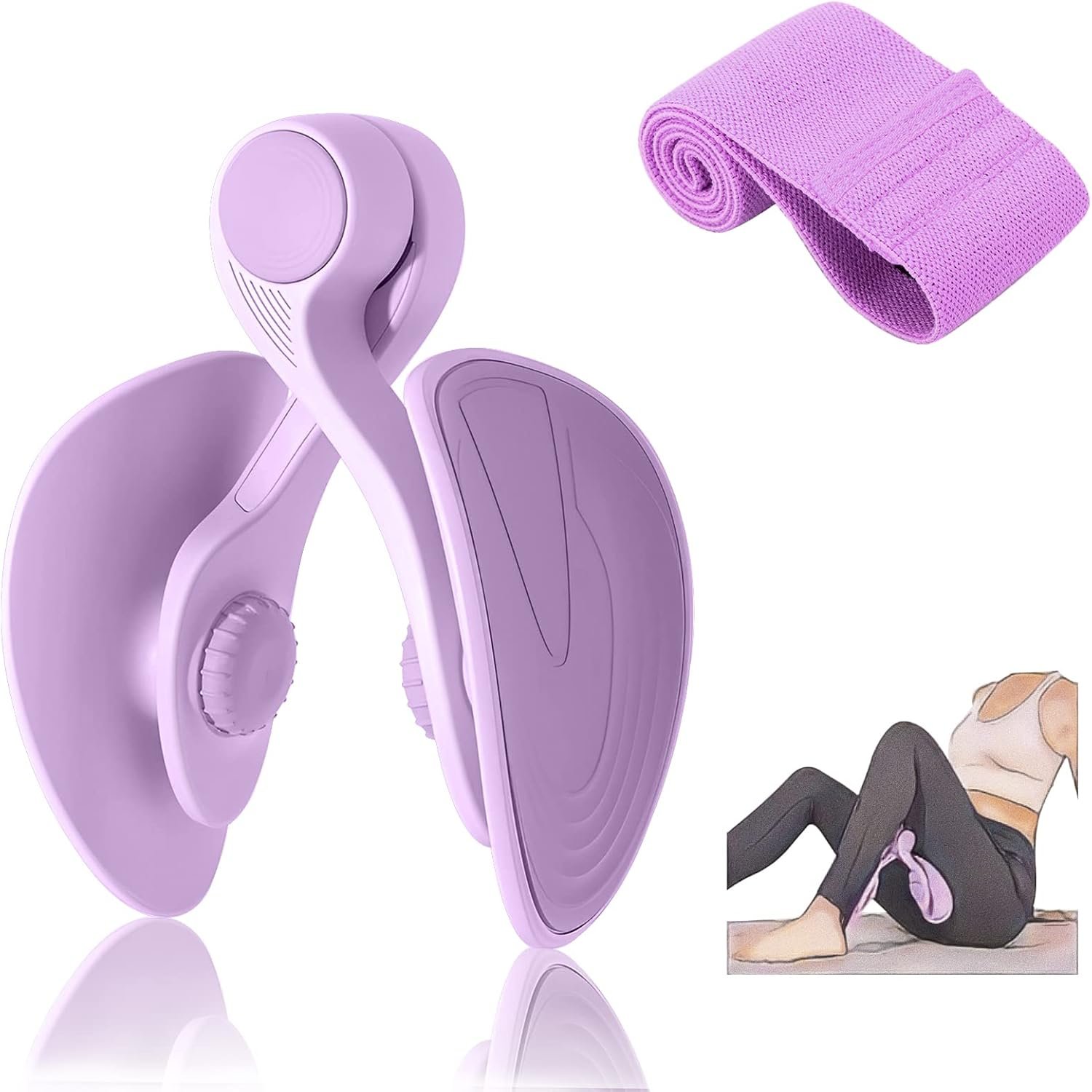Thigh Exerciser Kegel Exerciser, Pelvic Floor Trainer, Kegel Trainer for Postpartum Rehabilitation, Trimmer Inner Thigh, Thigh Toner Workout,