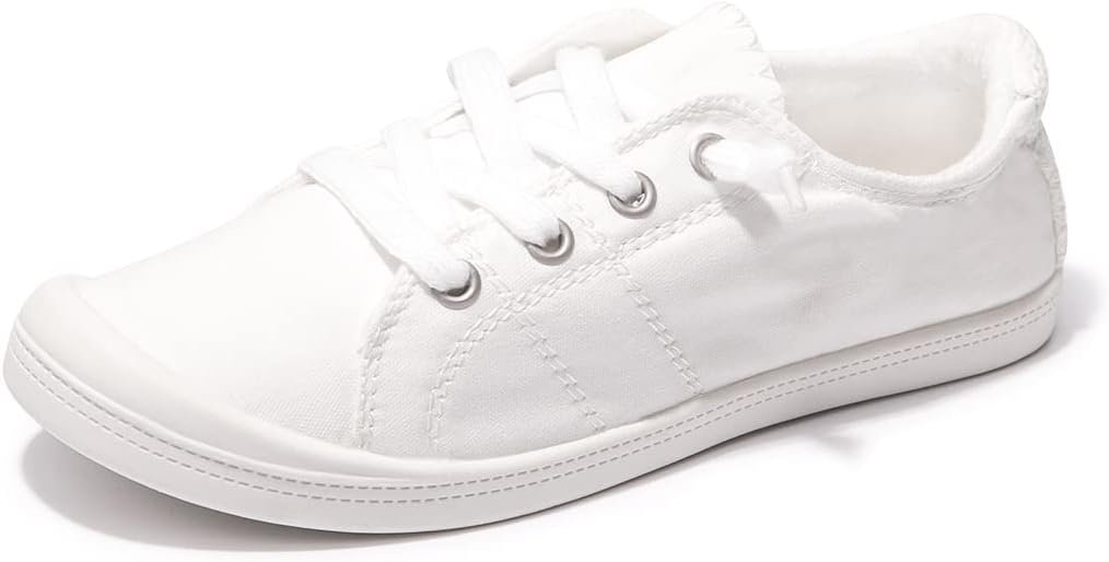 Women’s Slip On Canvas Sneaker Low Top Casual Walking Shoes Classic Comfort Flat Fashion Sneakers