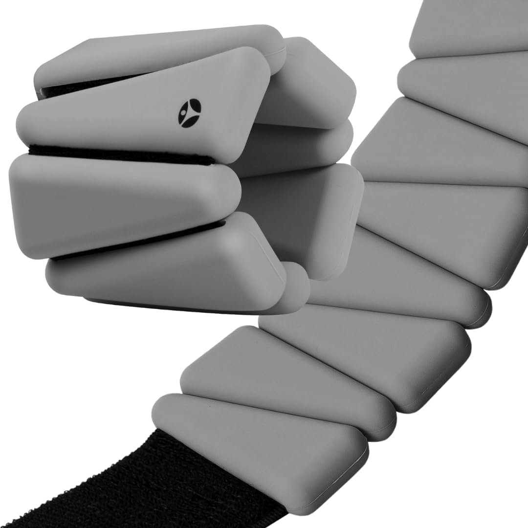 OmWeights Premium Weighted Bangles – Stylish Wrist and Ankle Weights for Women and Men | Cardio, Yoga, and Pilates Ankle Weights for Women and Men | Adjustable Leg and Arm Weights 1lb Each