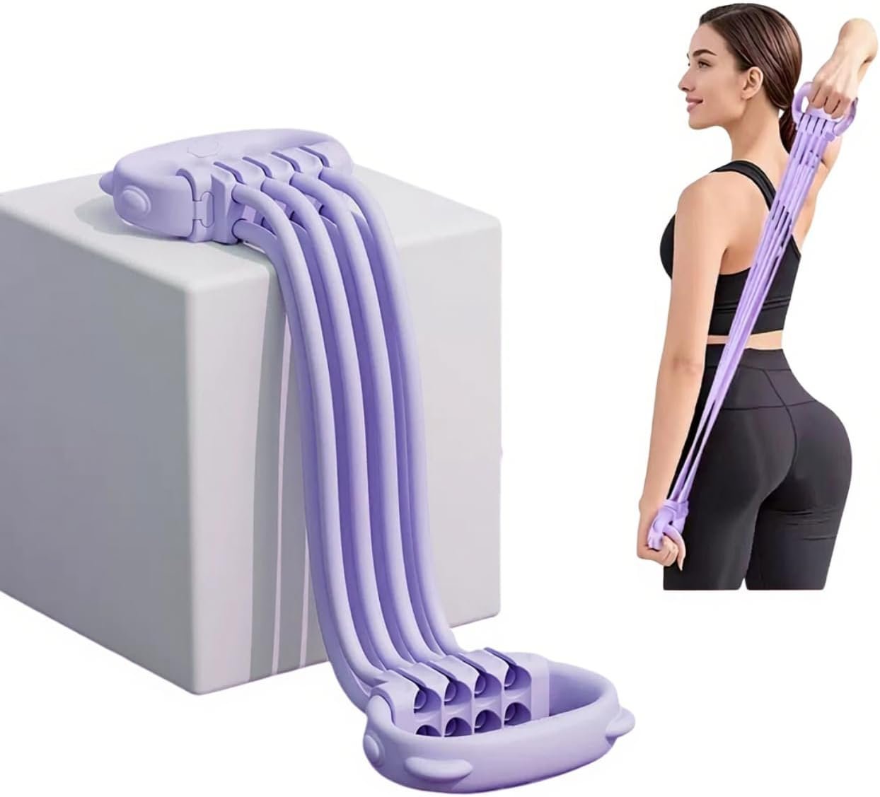 Resistance Bands with Handles – 8 Tube Adjustable Silicone Exercise Bands Set for Women, Heavy Duty Figure 8 Workout Bands for Home Gym, Physical Therapy, Strength Training & Full Body Fitness