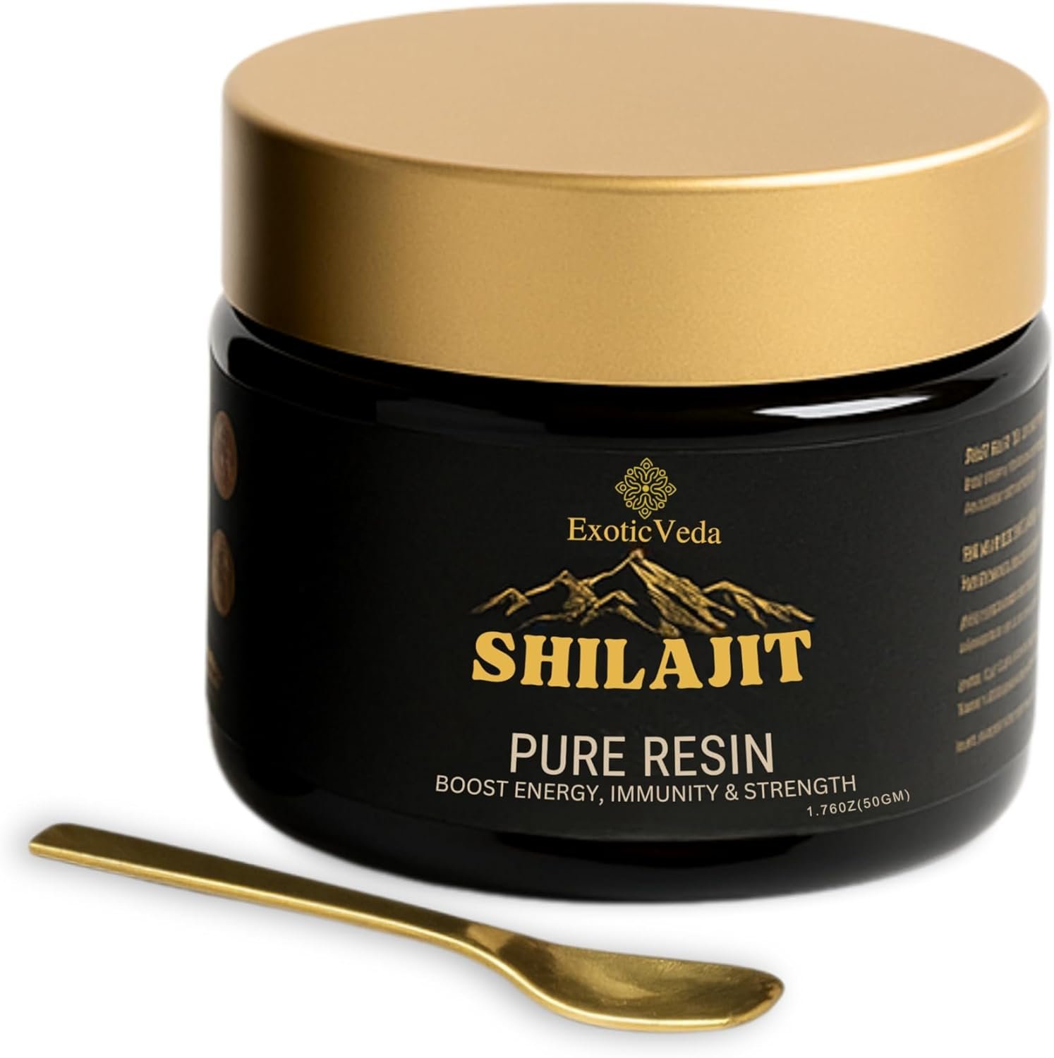 Shilajit Resin for Men & Women | Himalayan Shilajit 70% Fulvic Acid | Pure Resin Natural Energy, Stamina, Immunity, Strength & Vitality Booster | Lab Tested Shilajit – 50g (1.76 oz)