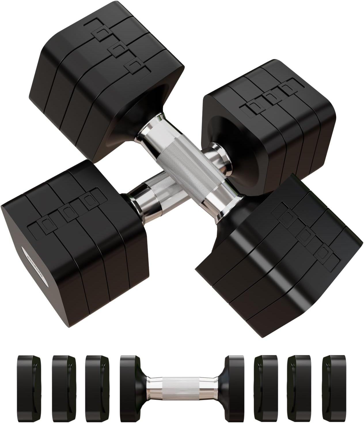15LB 20LB 40LB 50LB Adjustable Dumbbell Set Free Weights Dumbbells Set for Women Men Hand Weights Sets Adjust Dumbbell Weight Sets for Home Gym Exercise Workout Strength Training Equipments
