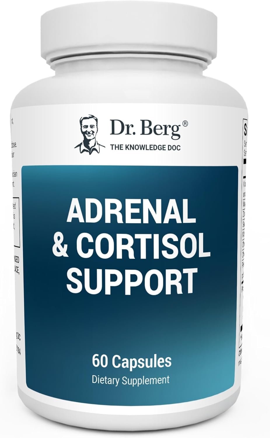 Dr. Berg Adrenal & Cortisol Capsules – Adrenal Supplement & Cortisol Manager – Mood, Focus, Relaxation and Stress Support – Adrenal Supplements with Ashwagandha Extracts – 60 Capsules