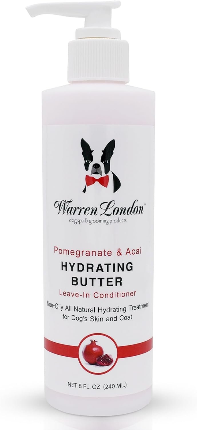 Warren London – Hydrating Butter For Dogs Skin & Coat,8 Oz,Pomegranate & Acai