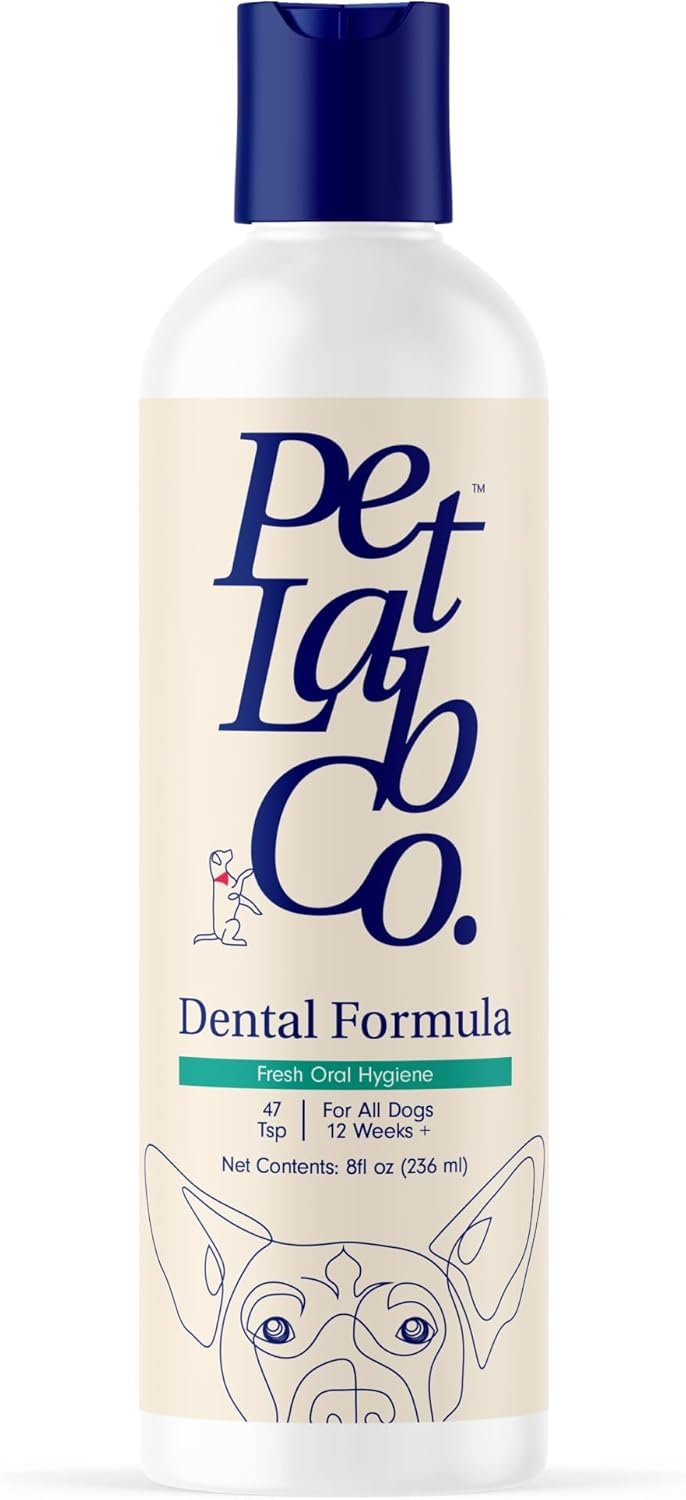PetLab Co. Cat and Dog Dental Formula, Keep Dog Breath Fresh and Teeth Clean, Supports Gum Health – Water Additive Dental Care Targets Tartar – Packaging May Vary