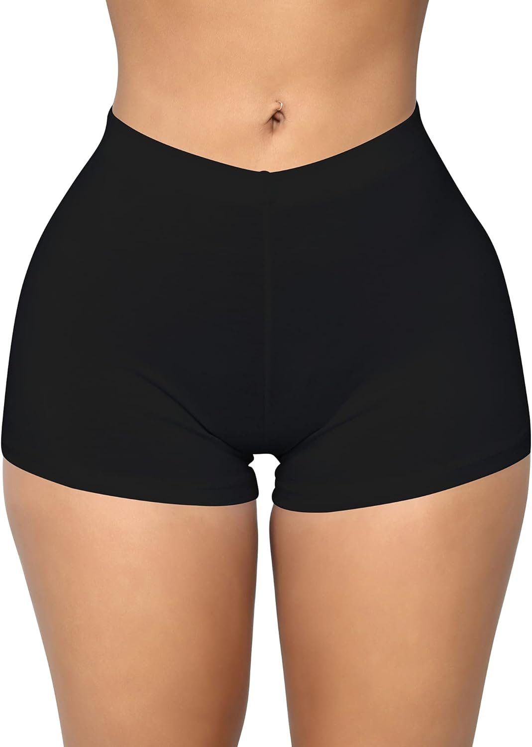 BORIFLORS Women’s Sexy Workout Gym Biker Elastic Waist Booty Shorts