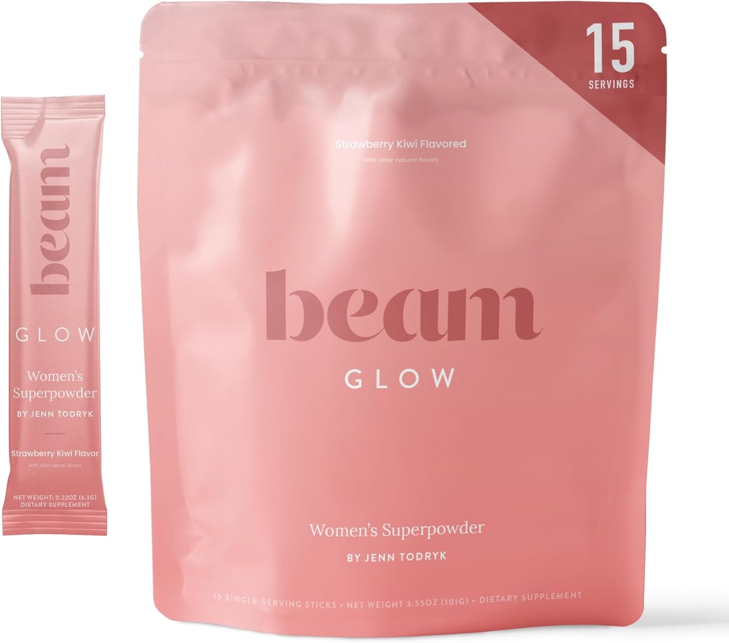 Beam Glow, Hormone Balance for Women, Thyroid Support for Women, Natural Hormone Support Powder with Selenium and Bromelain, PMS Relief, Hair Skin & Nails, Health and Wellness Gift, 15 Servings