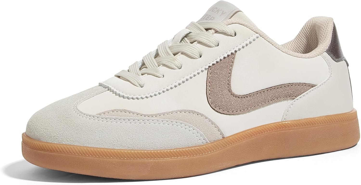 LUCKY STEP Women’s Retro Fashion Sneakers Classic Casual Walking Shoes Non Slip Comfort Skate Shoes