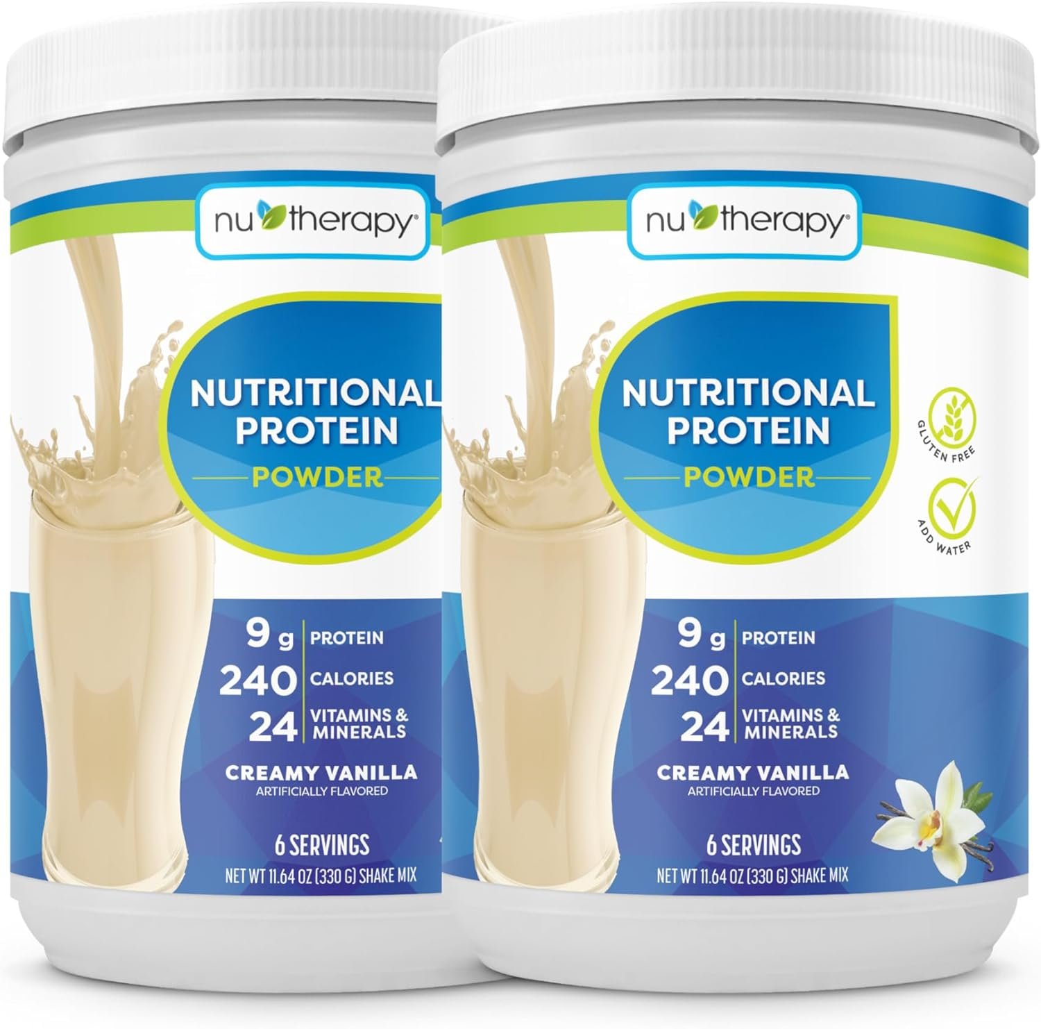 Nu-Life NuTherapy Nutritional Protein Powder for Adults- Vitamins and Minerals for Nutritional Support and Bone Health Support – 6 Servings (Pack of 2)