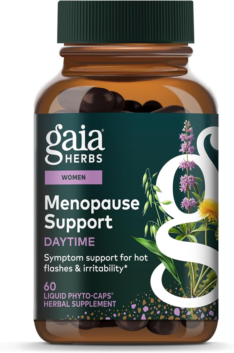 Gaia Herbs Menopause Support Daytime – Helps Support Hormone Balance & Well-Being for Women*- with Vitex, Black Cohosh, St. John’s Wort & Oats – 60 Vegan Liquid Phyto-Capsules (20-Day Supply)