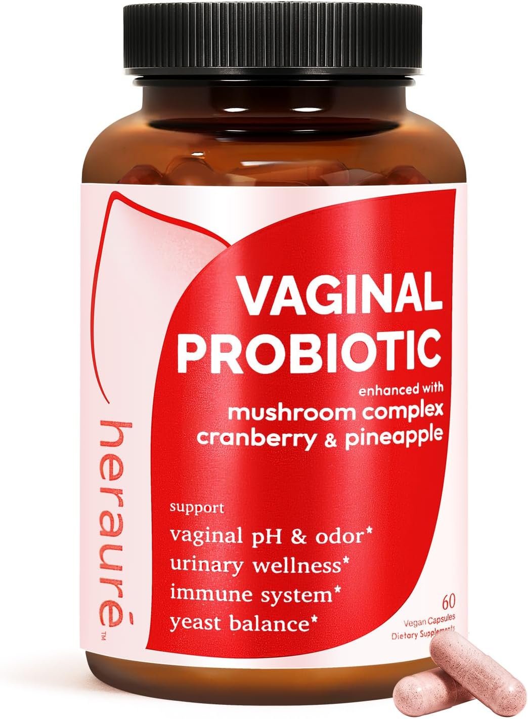 Vaginal Probiotics for Women – pH Balance, Healthy Vaginal Odor, Vaginal Flora, Immune Support, Yeast Balance, Moisture – Prebiotics & Lactobacillus Probiotic, Mushroom, Cranberry, Pineapple, 60 CT
