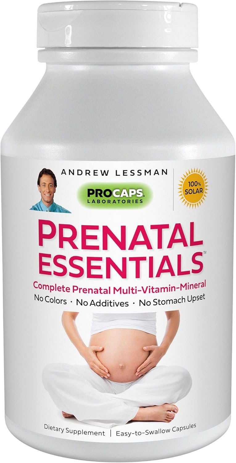 ANDREW LESSMAN Prenatal Essentials 360 Capsules – Complete Prenatal Vitamins for Women, No Additives Prenatal Multivitamin, Nutrients for Womens Prenatal, Postnatal-Methylfolate Prenatal with Iron