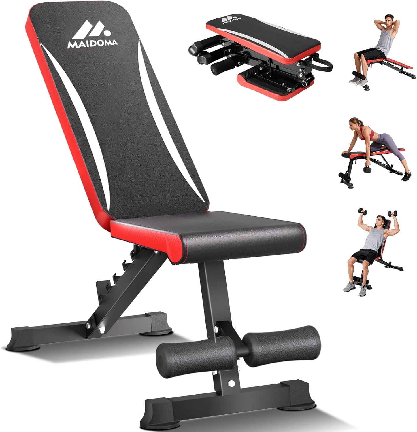 Bench Press, 900LBS Foldable Weight Benches for Home Gym, Bench Press Bench for Full Body Workout, Adjustable Workout Bench for Men & Women Strength Training