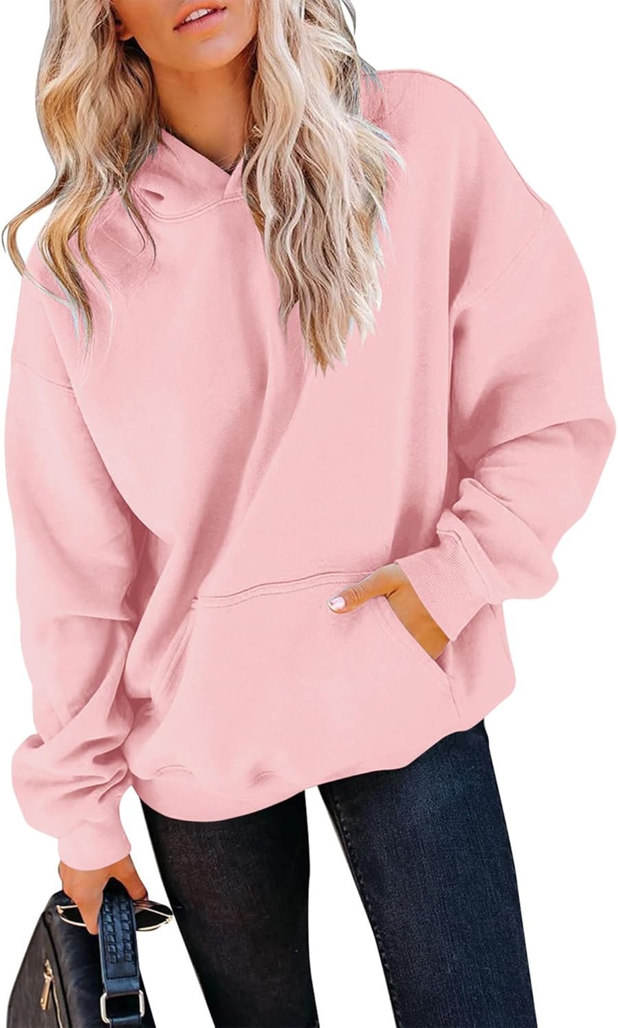 TICTICMIMI Women’s Hoodies Sweatshirts Cute Long Sleeve Tops Loose Fleece Pullover Shirts with Pocket