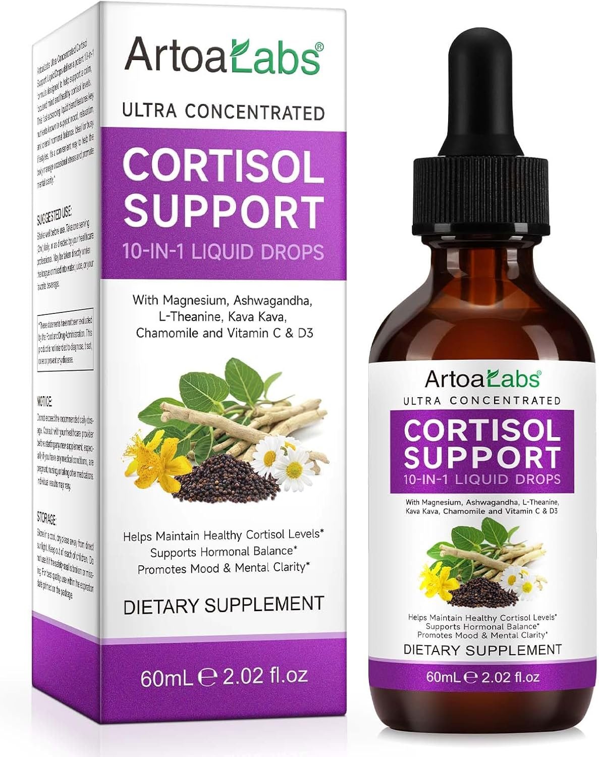 Cortisol Supplements for Women & Men – Control & Lower High Cortisol Level-Support Balance Sleep Stress,Hormone Balanced for Women, Mood Focus