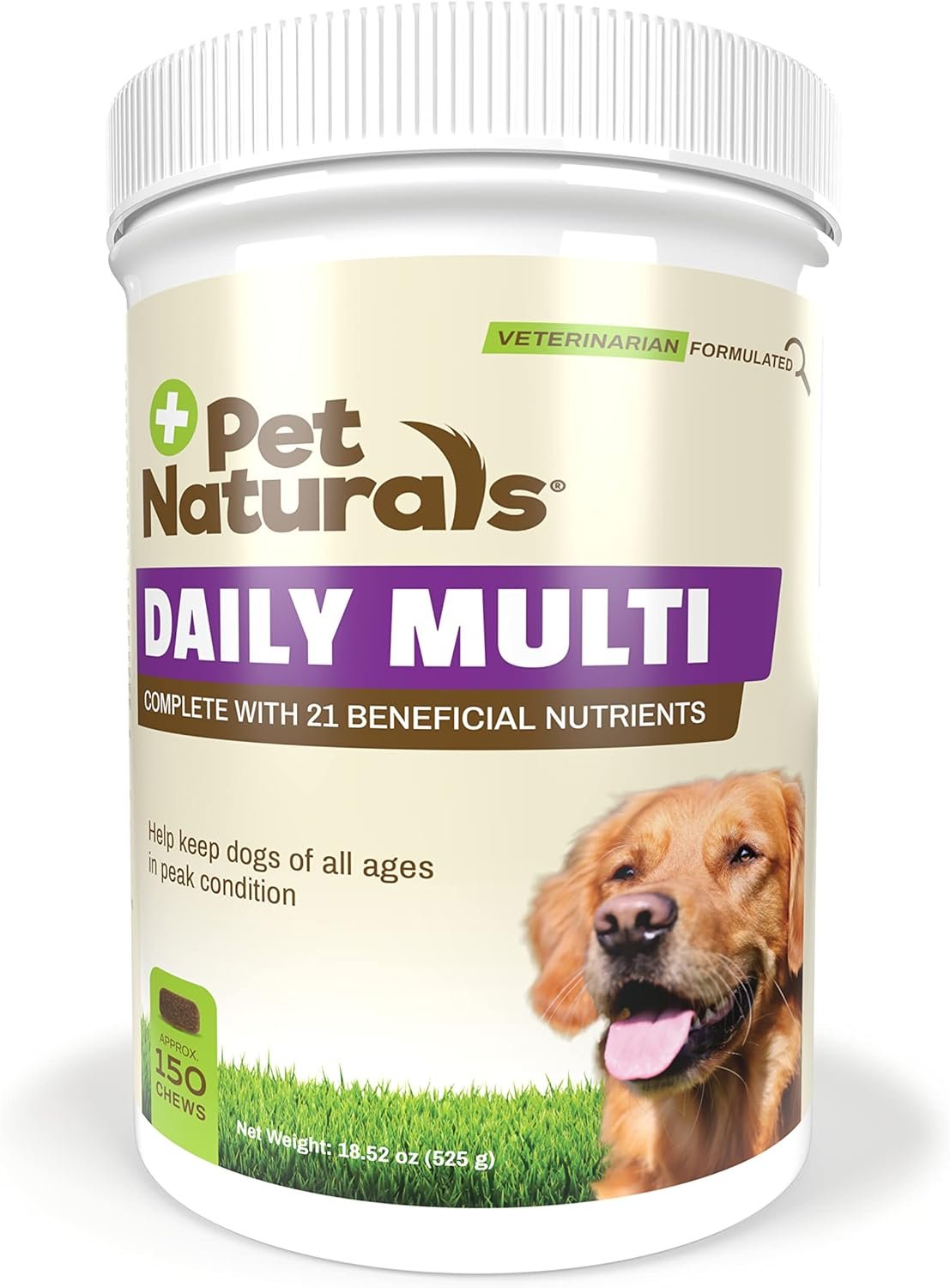 Pet Naturals Daily Multivitamin for Dogs, Veggie Flavor, 150 Chews – Yummy Chews with Amino Acids, and Antioxidants – Supports Energy, Metabolic Function and Pet Wellness