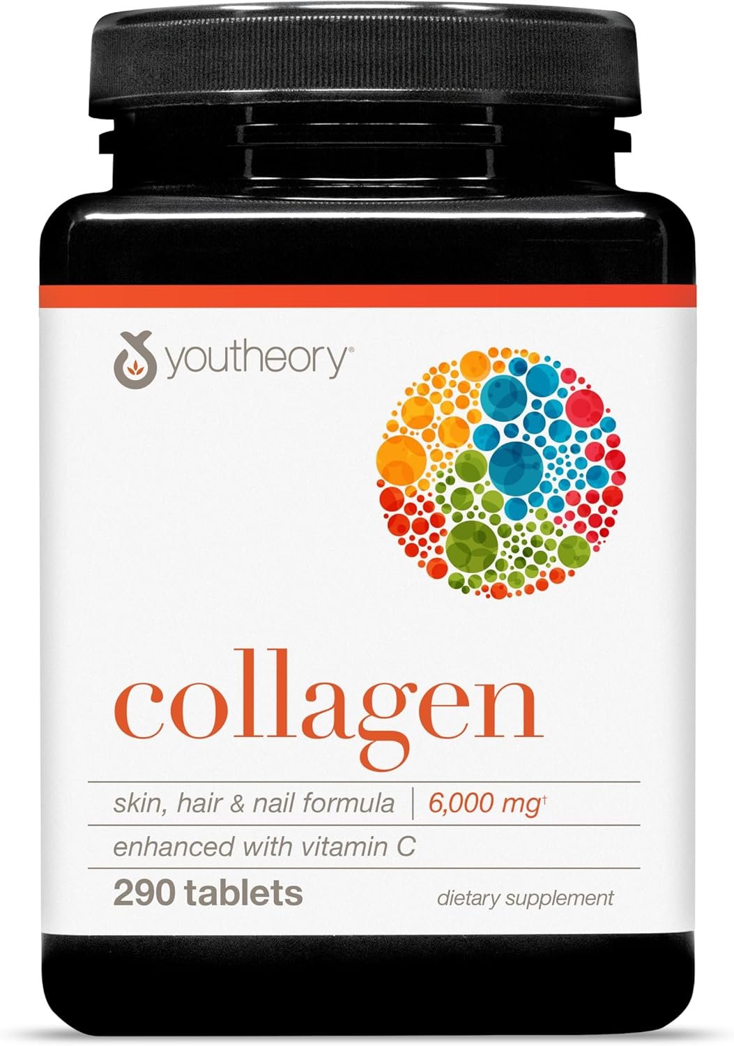 Youtheory Advanced Collagen – 6,000 mg – with Vitamin C & Amino Acids – for Hair Growth, Skin & Nails* – Supports Joint, Bone & Muscle Health* – for Women and Men – 290 Tablets (48-Day Supply)