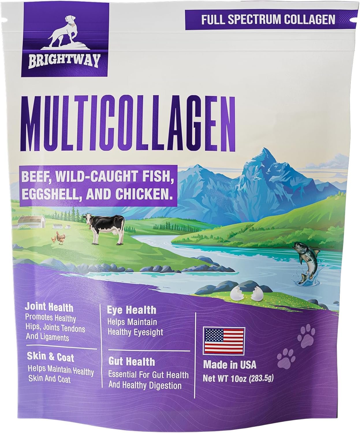 Multi-Collagen Peptide Daily Liquid Collagen for Dogs, Dog Collagen, Eggshell Powder Membrane for Dogs – Arthritis, Skin & Coat Health, Allergies,Dog Mobility Hip & Joint Pain Joint Supplement Relief