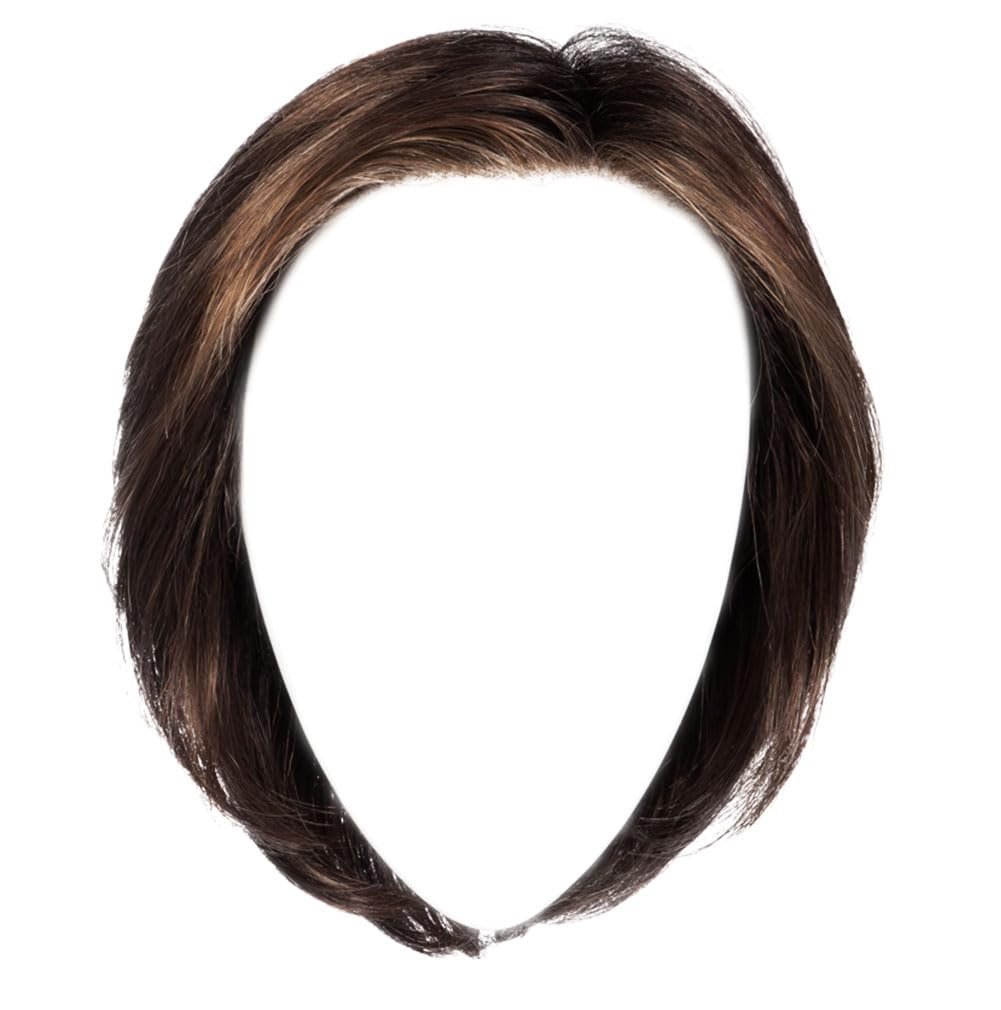 GABOR All Too Well Layered Chin-Length Wig, Textured Chic Cut Hair Wig by Hairuwear, Average Cap, GL8-10 Dark Chestnut