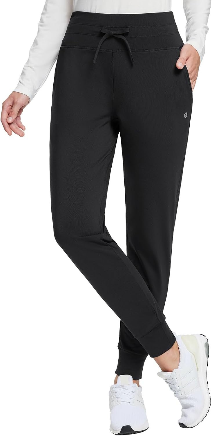 baleaf Women’s Fleece Lined Pants Water-Resistant Sweatpants Winter Thermal Ski Hiking Running Joggers