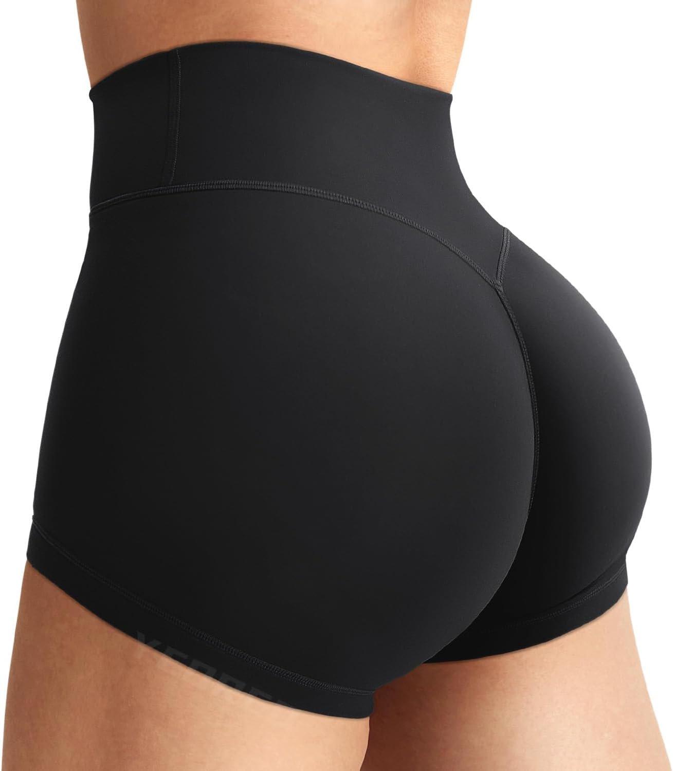 YEOREO LuxFlow Women’s Biker Shorts 2.5″ No Front Seam Elysina High Waist Hidden Scrunch Workout Gym Yoga Running Shorts