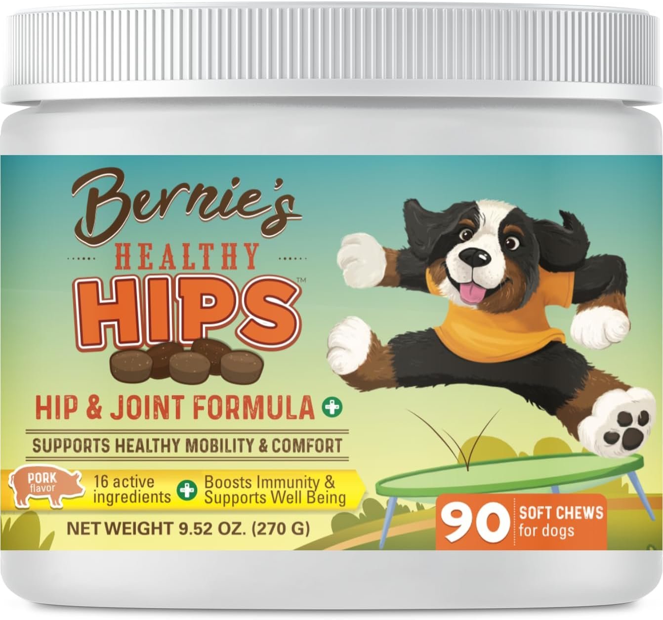 Bernie’s Healthy Hips Dog Joint Supplement, 90 Chews