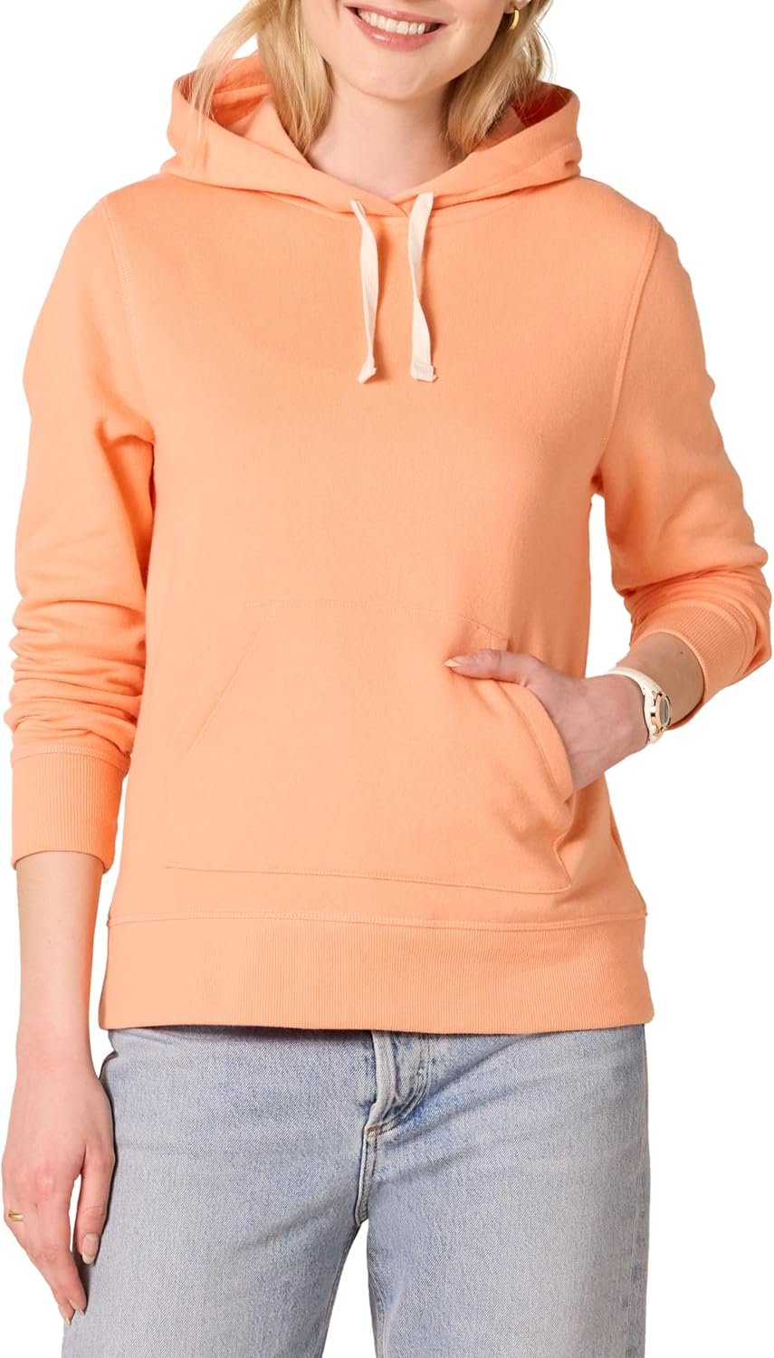 Amazon Essentials Women’s Regular-Fit Brushed Back Fleece Pullover Hoodie (Available in Plus Size)