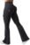 YEOREO CoreFlex Women Workout Flare Leggings with Pockets Hidden Scrunch High Waisted Cargo Gym Yoga No Front Seam Leggings