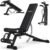 Mikolo 1200LB Weight Bench, Adjustable Workout Bench with Detachable Leg Support, Vertical Storage Space-Saving Exercise Bench for Home Gym, Incline Flat Decline Sit Up Bench for Full Body Fitness