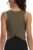 Mippo Workout Tops for Women Cropped Open Back Sleeveless Tank Tops Athletic Gym Yoga Shirts Loose Fit