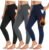 3 Pack Fleece Lined Leggings Women with Pockets -Warm Winter Yoga Pants for Women Thermal Running Workout Leggings