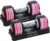 Adjustable Dumbbells Set 12.5LB Pair, 1-Sec Fast Adjustable 5 Free Weights, Premium Comfort Non-slip Metal Handle, Compact Size for Full Body Home Workout