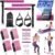 Upgraded Pilates Bar Kit with Resistance Bands Natural Latex for Women & Men, Heavy-Duty Stainless Steel Multifunctional Yoga Pilates Stick for Home Gym Exercise Fitness Equipment Full-Body Workouts