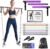 Portable Pilates Bar Kit with Resistance Bands (20, 30, 40, 50 LB) – 8 Week Video Program – Premium Quality Home Equipment 3 Section Pilates Bar with Resistance Bands Full-Body
