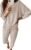 PRETTYGARDEN Women’s Fall 2 Piece Lounge Set Long Sleeve Tops Ribbed Pants Spring Matching Sweatsuit Travel Outfits Clothes