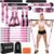 Pilates Bar Kit with Resistance Bands, Heavy Duty Pilates Equipment for Men, Strength Training Bar for Legs, Hip, Back, Arm, Abs, Chest, Shoulders, Portable Home Gym Full Body Workout Equipment