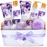 BODY & EARTH Gift Baskets – 11 Pcs Lavender Spa Gifts For Women with Bubble Bath Body Lotion Sets, Bath and Body Gifts Set For Women Christmas Gifts for Her Spa Gift Sets