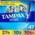 Tampax Pearl Tampons for Women Multipack, with LeakGuard Braid, Regular/Super/Super Plus Absorbency, Unscented, 47 Count
