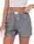 ANRABESS Boxer Shorts for Women Gingham Pajama 2025 Summer Casual Lounge Sleep Plaid Shorts Y2K Beach Bottoms
